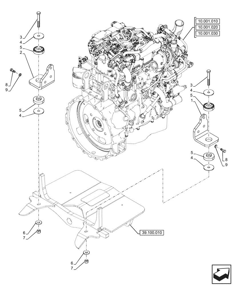 WASHER,17mm ID x 45mm OD x 6mm Thk (10.001.050) - ENGINE, SUPPORT | ref:86592702