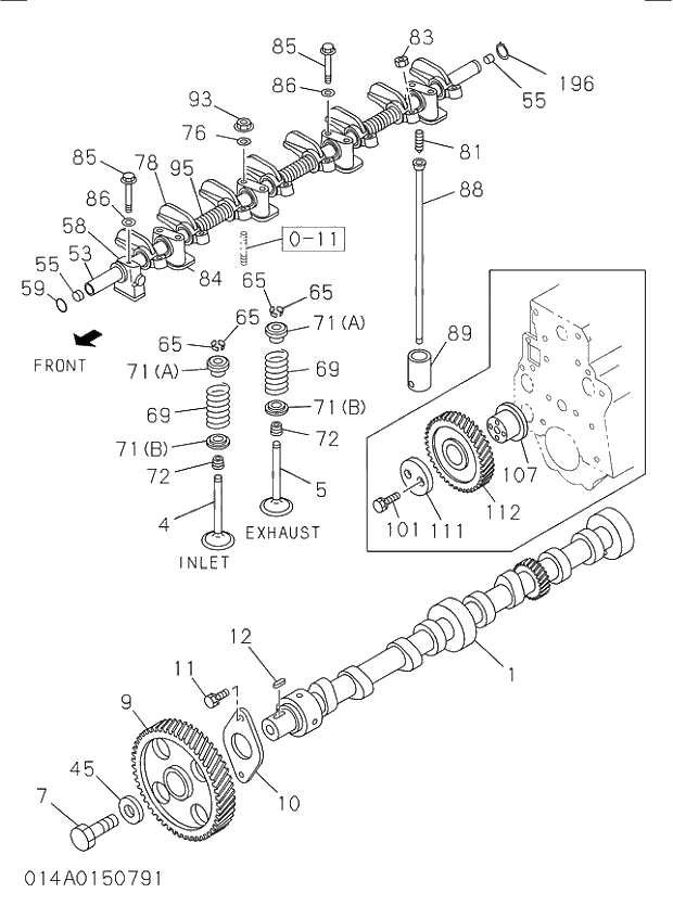 BRACKET; ROCKER SHAFT,INTER 014 CAMSHAFT AND VALVE. | ref:9126281050