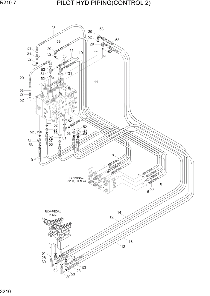 O-RING PAGE 3210 PILOT HYD PIPING(CONTROL 2) | ref:S621-011001