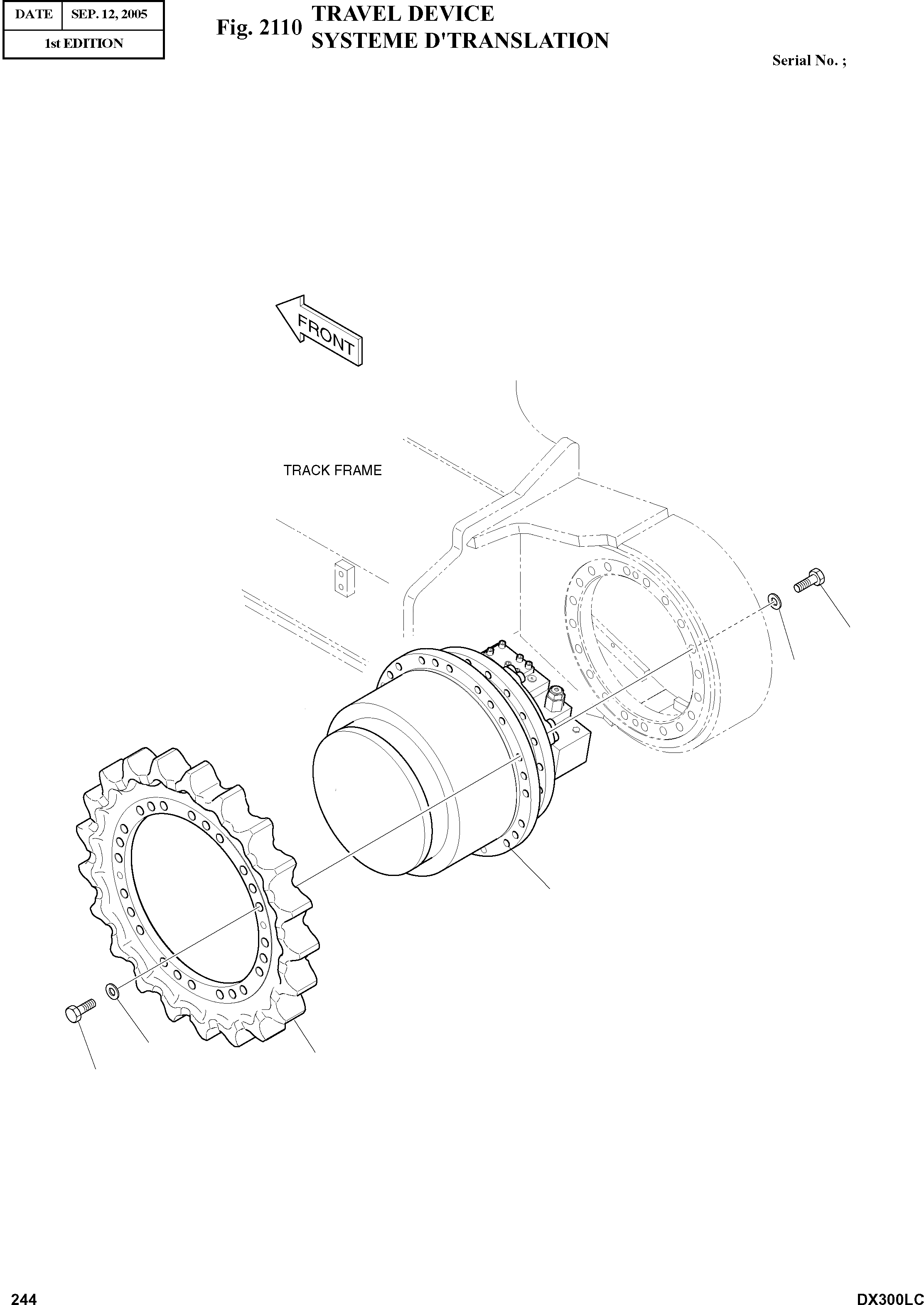 SPROCKET TRAVEL DEVICE | ref:108-00022B