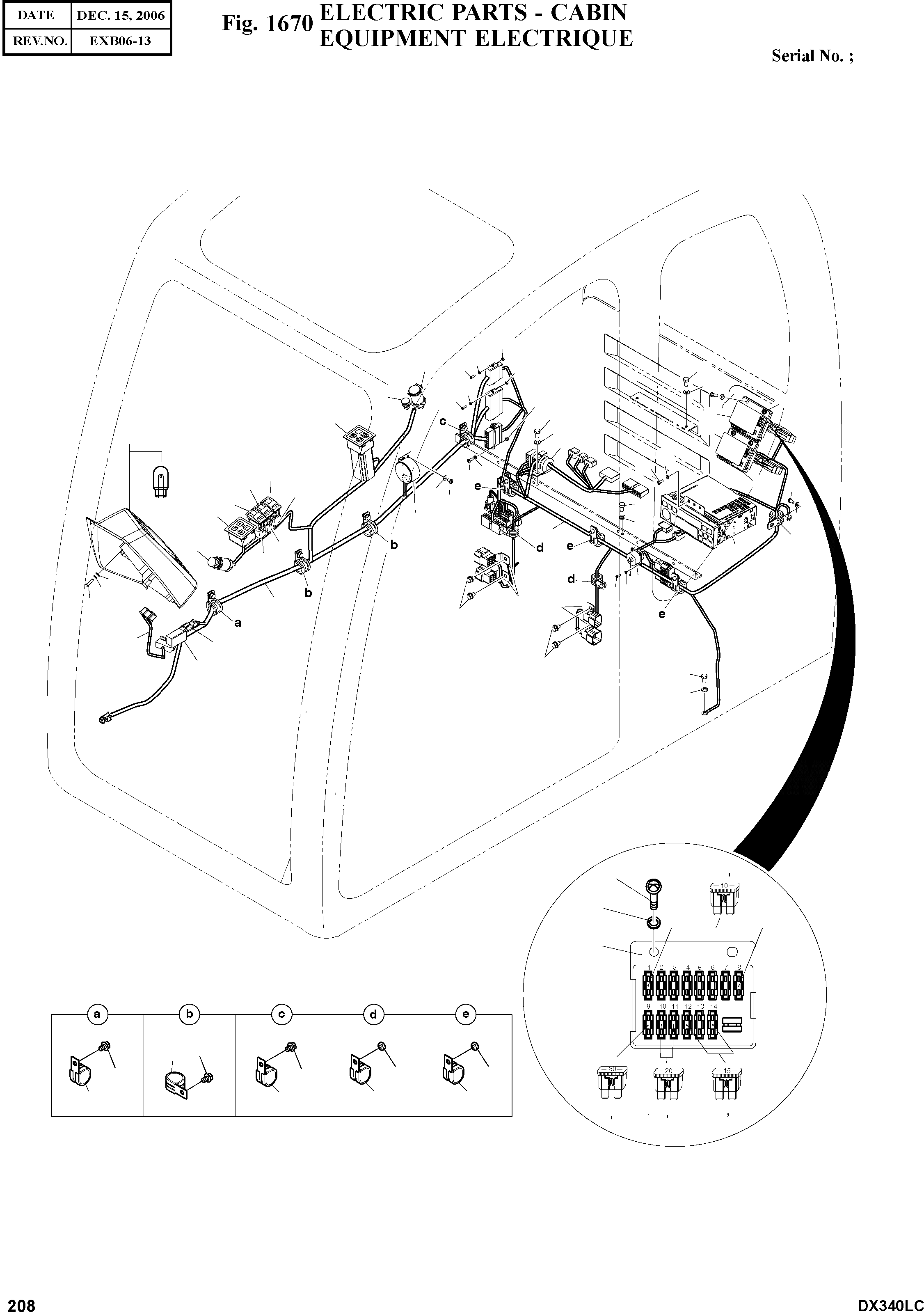 HARNESS;HOUR METER JOINT ELECTRIC PARTS - CABIN | ref:530-00434B