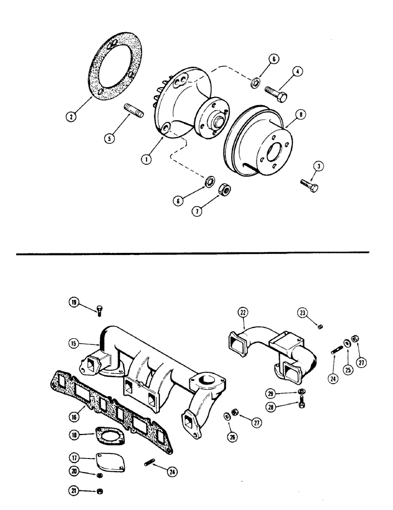 PUMP, WATER (002) - WATER PUMP, A143471 AND A38879 ENGINES | ref:A146584