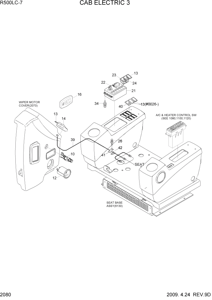 HOUR METER ASSY PAGE 2080 CAB ELECTRIC 3 | ref:21N4-11070