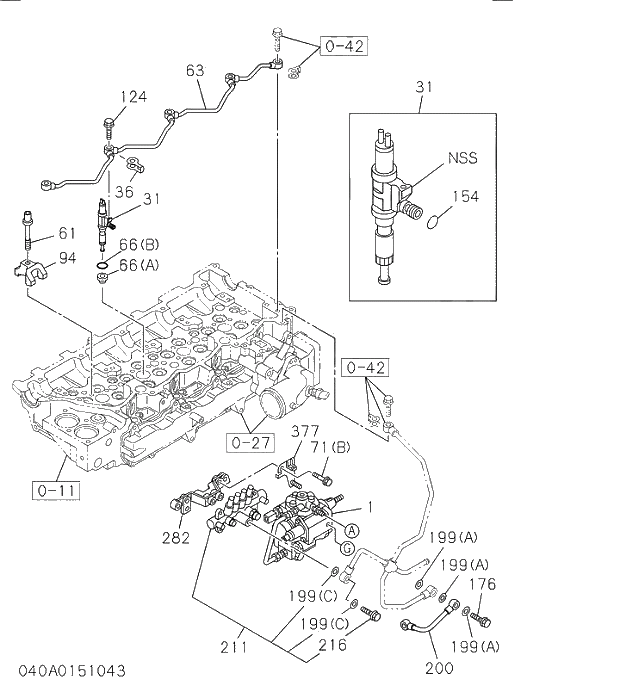 PIPE; INJ NO.4 040 FUEL INJECTION SYSTEM. | ref:8973718341