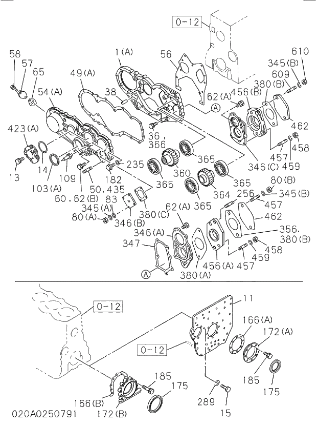 STUD; COVER GEAR CASE 020_TIMING GEAR CASE AND FLYWHEEL HOUSING. | ref:9041108550