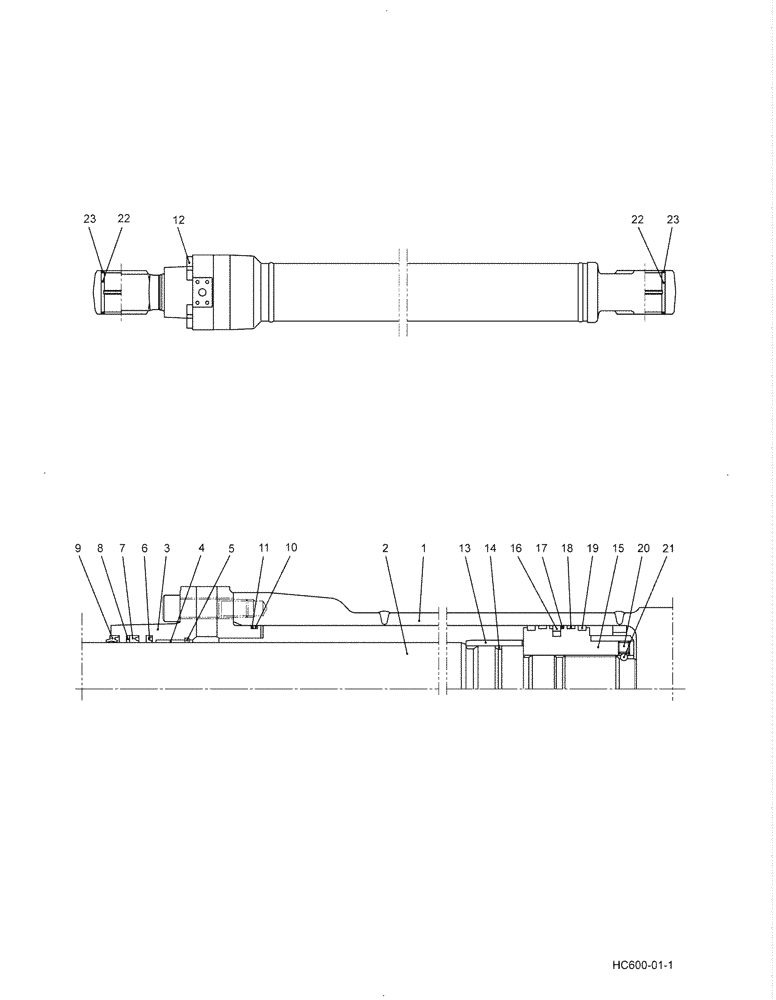 RING (03-019[00]) - BOOM CYLINDER ASSEMBLY STD & LONG REACH | ref:2438U959S5