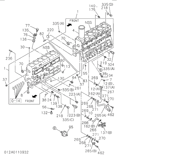 CUP; SEALING,FRT &amp; RR 012 CYLINDER BLOCK | ref:1096000521