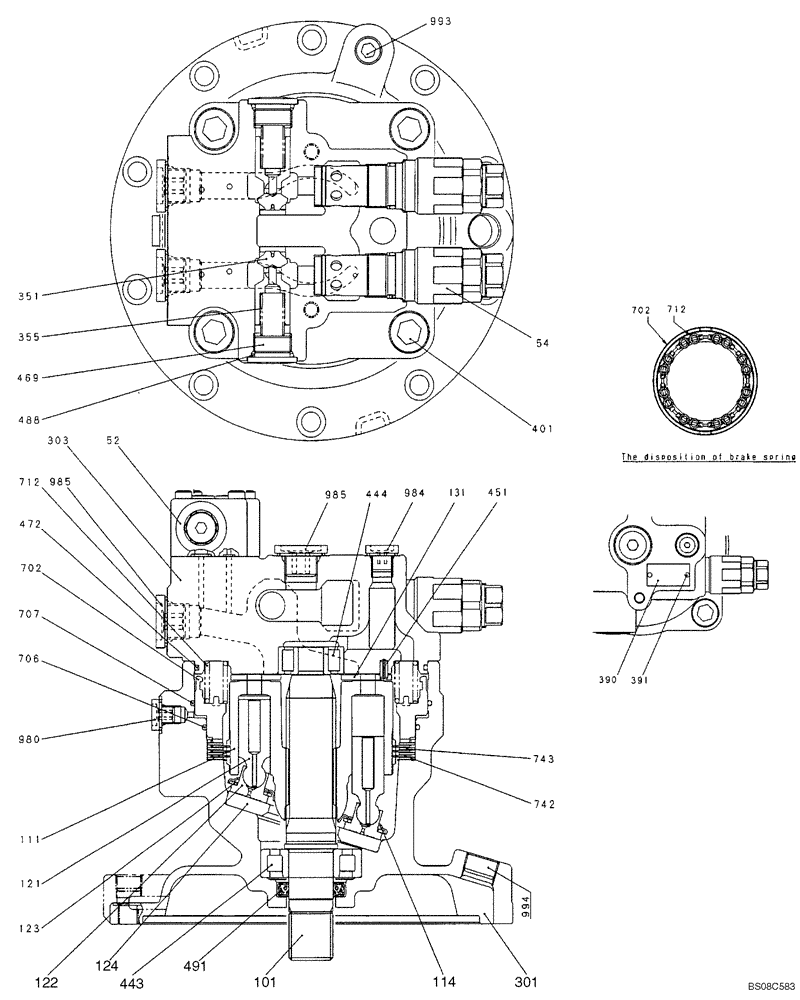 O-RING (07-016) - SWING MOTOR ASSEMBLY (YN15V00025F3) | ref:ZD12P02800