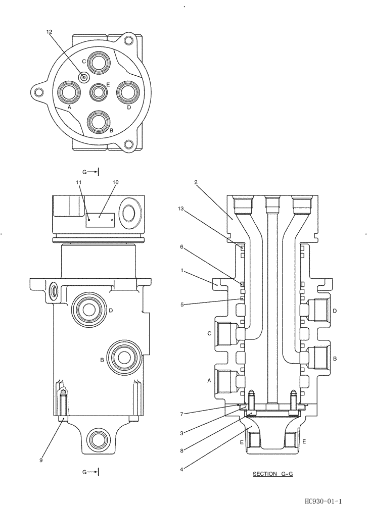 SEAL,80.15mm ID x 91mm OD x 6mm Thk (8.031[00]) - JOINT ASSY, SWIVEL YN55V00053F1 (HC930) | ref:YN55V01049P1