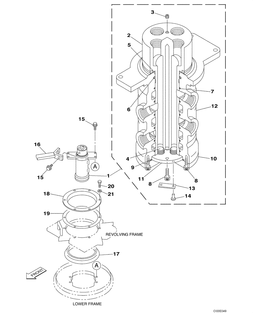 SEALING WASHER (08-58) - HYDRAULICS -  JOINT, SWIVEL CENTER; P.I.N DAC07160 | ref:161498A1