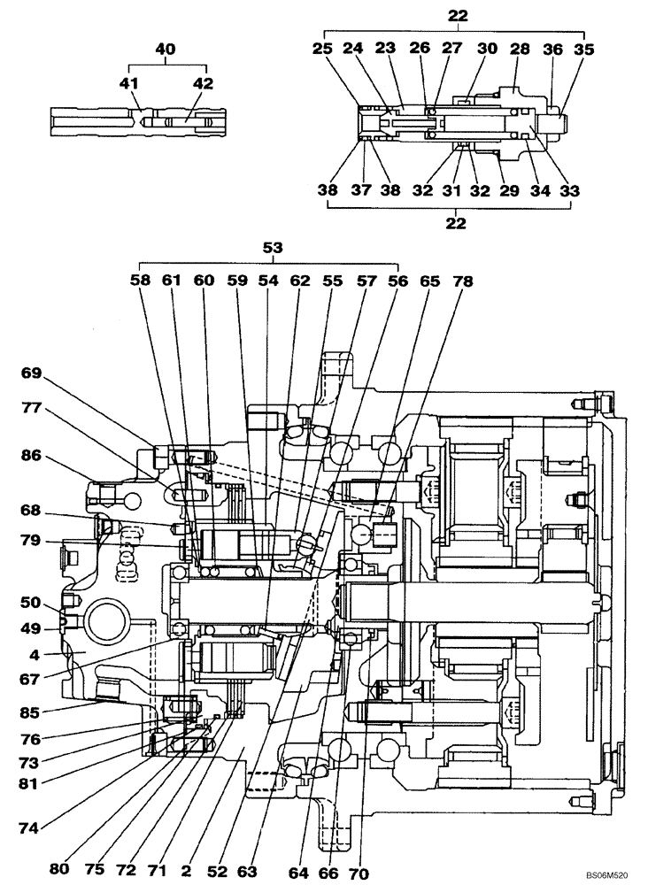 PLUG (06-03) - MOTOR ASSY -  TRACK DRIVE | ref:161773A1