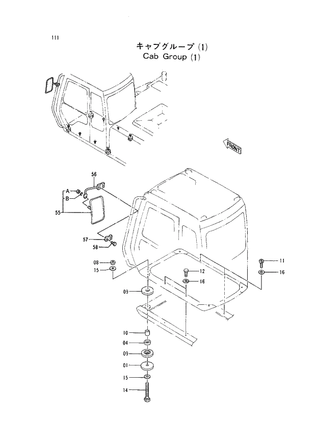 BOLT;SEMS 111 CAB GROUP (1) (030001 -). | ref:J010845