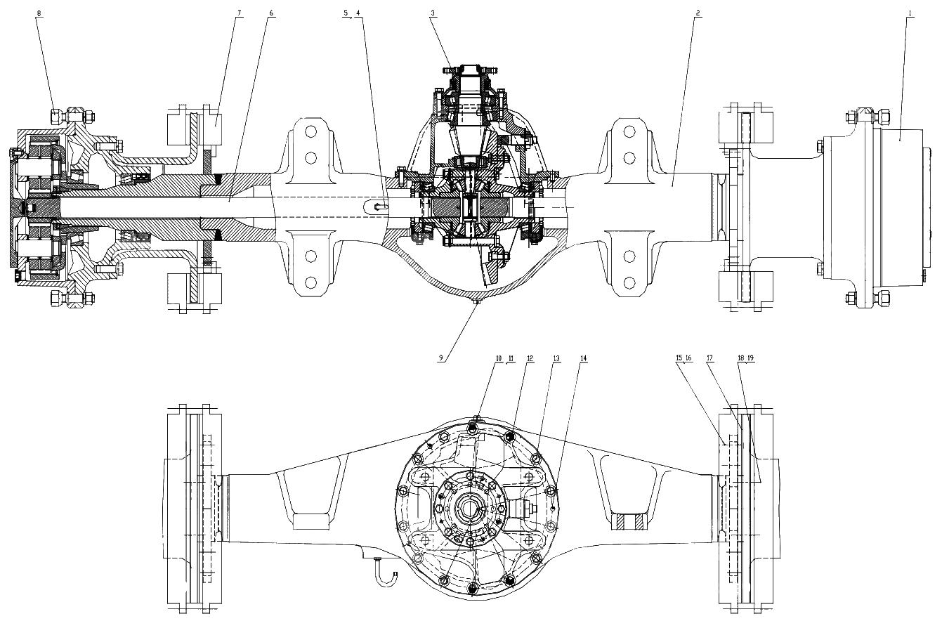 Bolt pin Front Axle Assembly | ref:LG853.04.01.03-011 [Bolt pin]